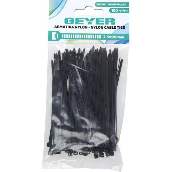Δεματικά σε Μαύρο Χρώμα 2.5x100mm GEYER