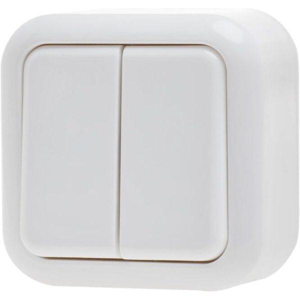 Διακόπτης Διπλός A-R Mini Λευκός IP20