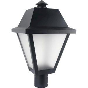 Vintage Mini LED Φωτιστικό Πλατείας Μαύρο 35W Λευκό Ημέρας