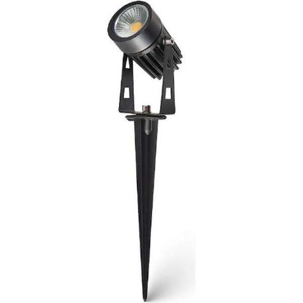 Στεγανό Φωτιστικό LED κήπου με καρφί Μαύρο 5W Πράσινος Φωτισμός