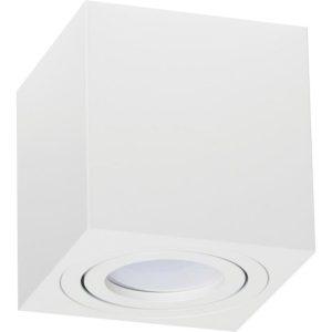 Επίτοιχο spot τετράγωνο GU10 80x84mm Λευκό