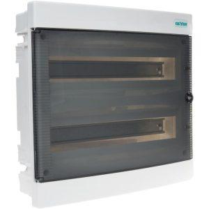Πίνακας xωνευτός Άθως 2x18θ διάφανη πόρτα IP40