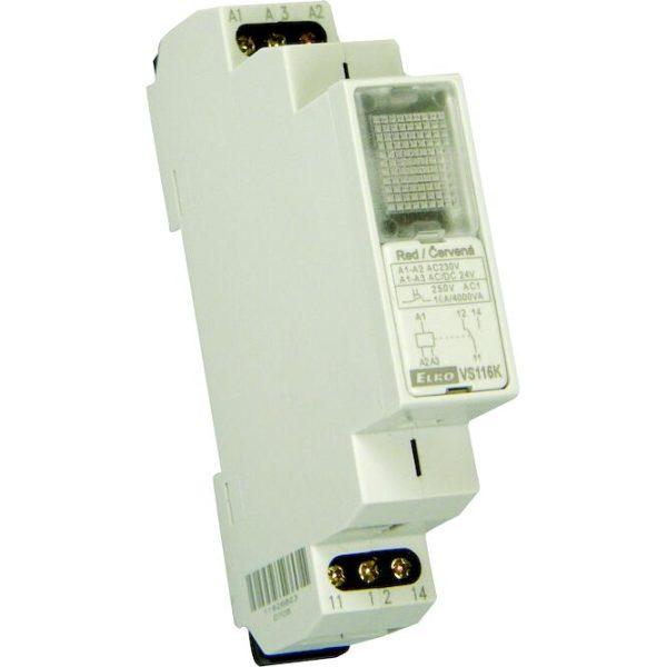 Ρελέ ισχύος 16Α κόκκινης λυχνίας 230V AC 1(NO-NC)
