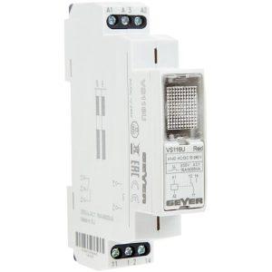 Ρελέ ισxύος 16Α κόκκινης λυχνίας 12-240V AC-DC 1(NO-NC)